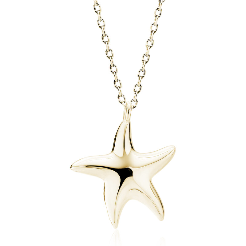 Olivie Stříbrný náhrdelník HVĚZDICE GOLD 9856 65359818