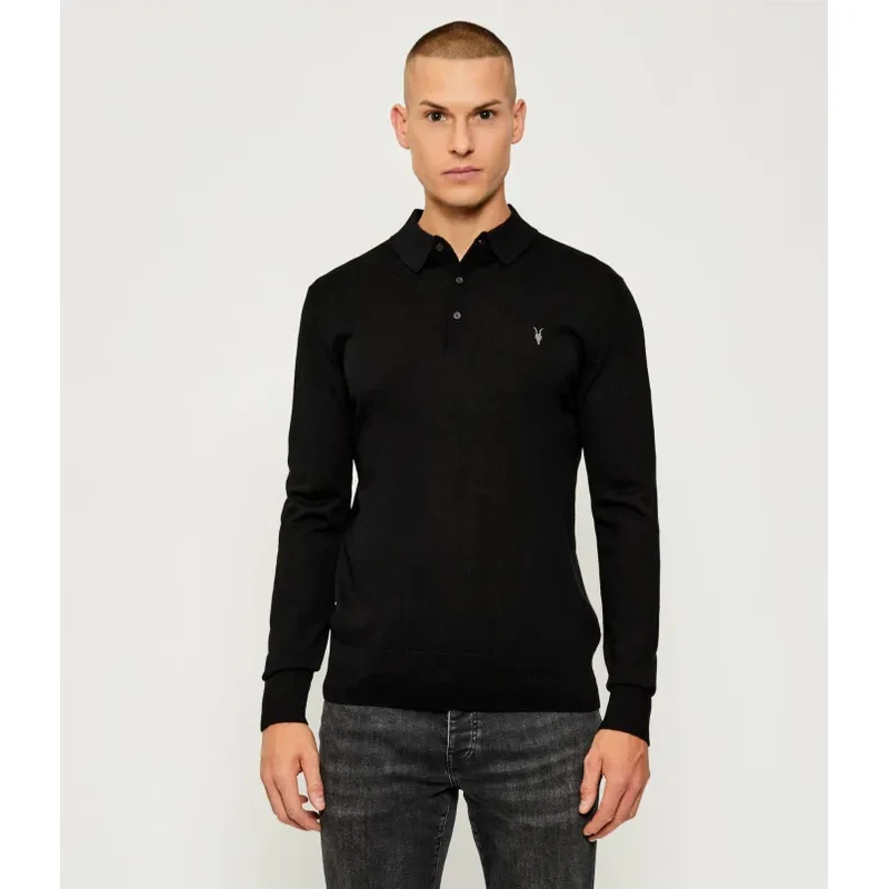 AllSaints Vlnené polo tričko MODE | Slim Fit 65319067