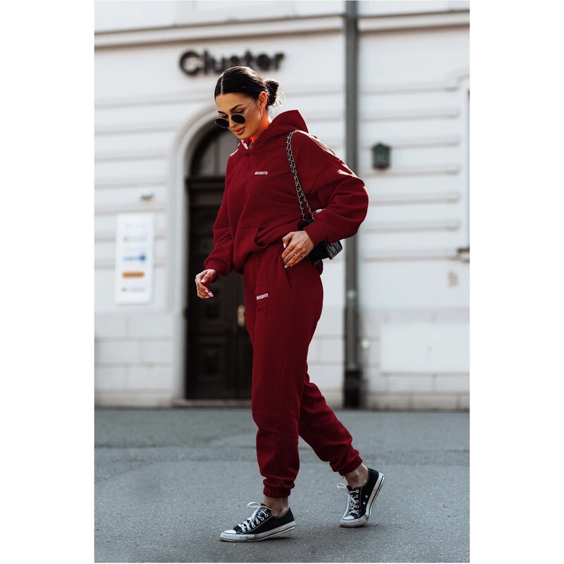 Mosquito Dámske tepláky Pure Deep Cherry bordové, Farba bordová 65546783