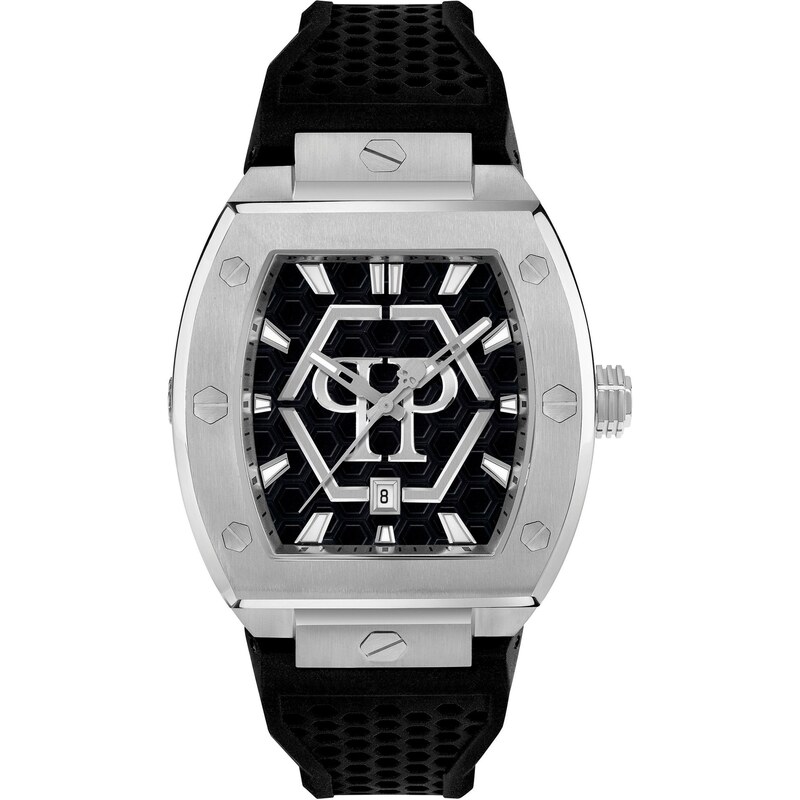 Philipp Plein Analógové hodinky The Hexagon Phantom čierna / 66050464