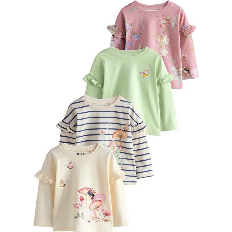 Next Tričko svetlobéžová / mätová / staroružová / prírodná biela 65888816