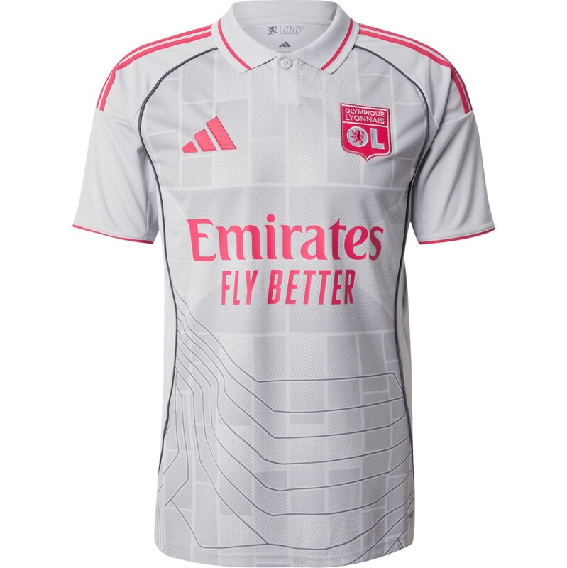 ADIDAS PERFORMANCE Funkčné tričko svetlosivá / purpurová / biela 65695975