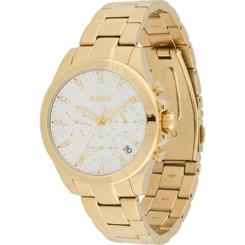BOSS Analógové hodinky Alley zlatá / strieborná / priehľadná 65892228
