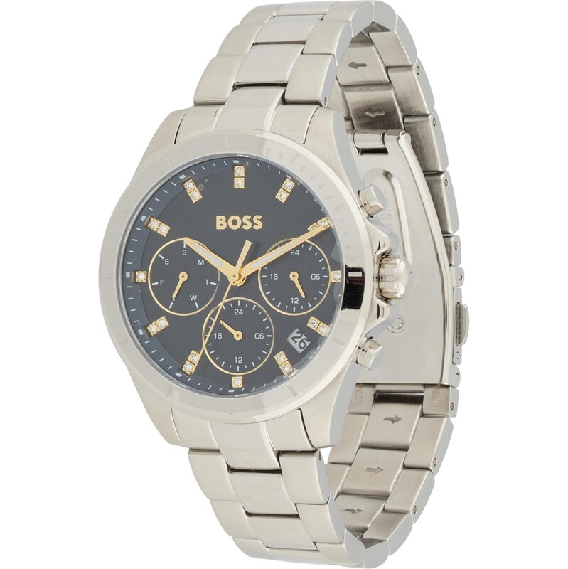 BOSS Analógové hodinky Alley zlatá / čierna / strieborná / priehľadná 65892231