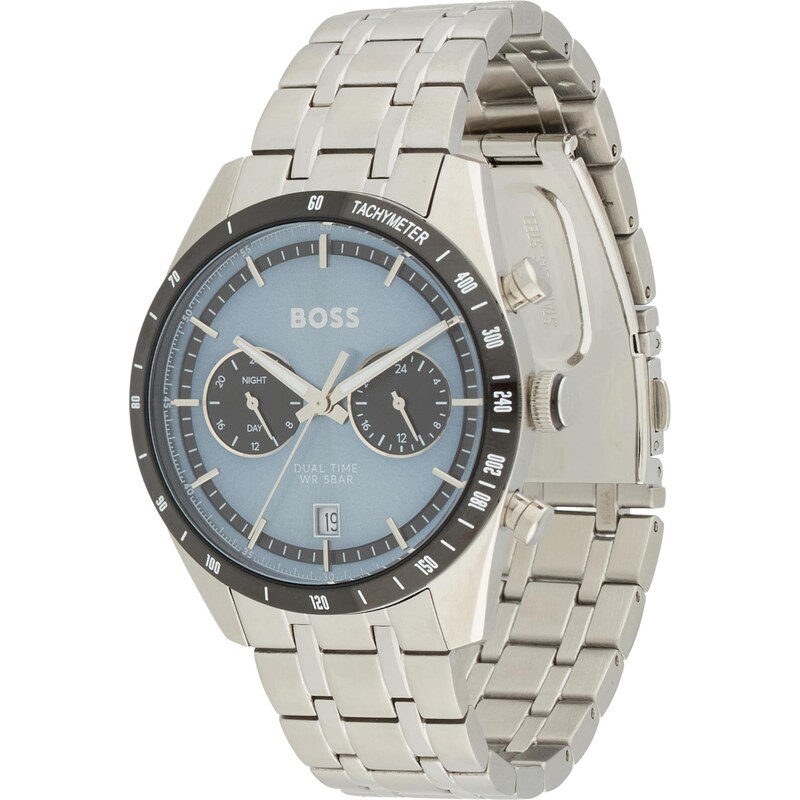 BOSS Analógové hodinky Tourmaster modrosivá / čierna / strieborná / 65323865