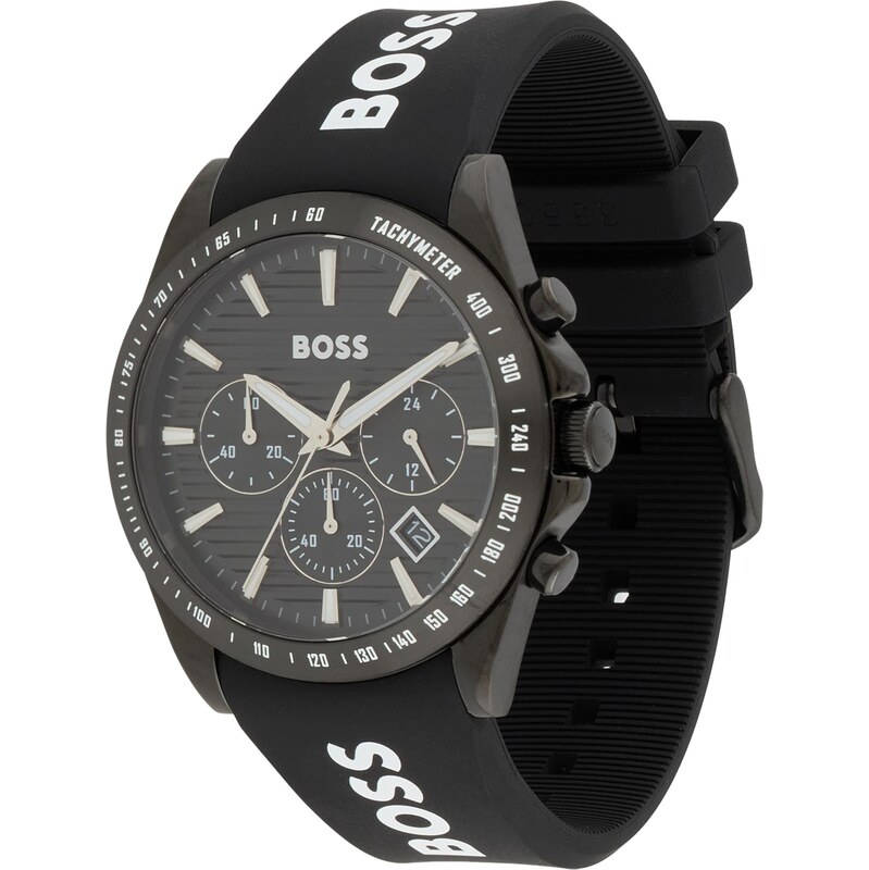 BOSS Analógové hodinky Strike sivá / čierna / biela 65323870