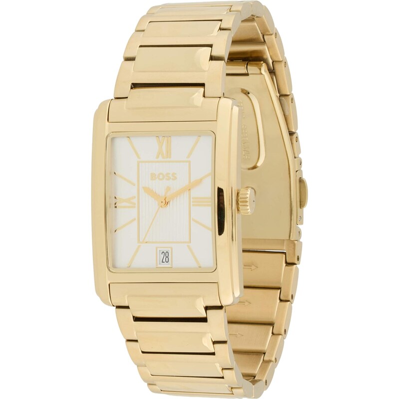 BOSS Analógové hodinky Principle Dress zlatá / perlovo biela 65323867
