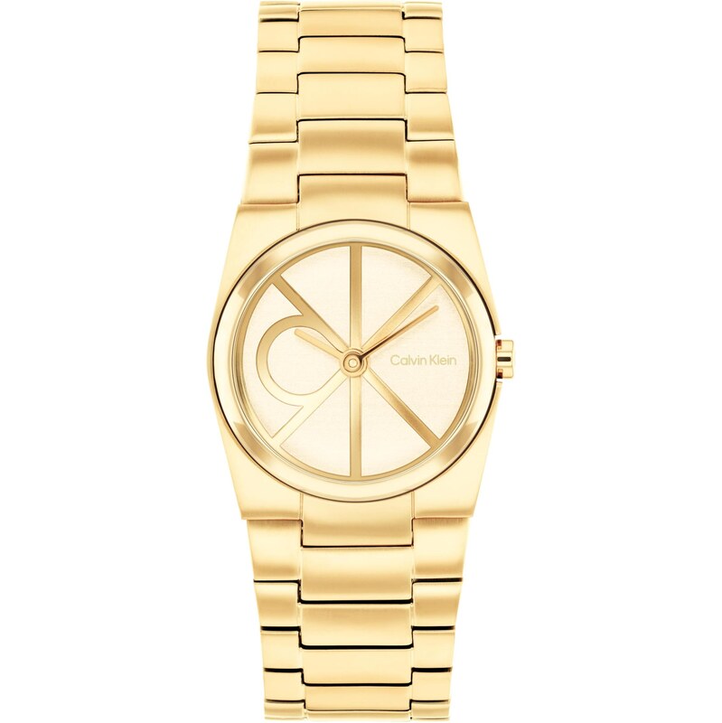 Calvin Klein Analógové hodinky Unite zlatá / biela 65892441