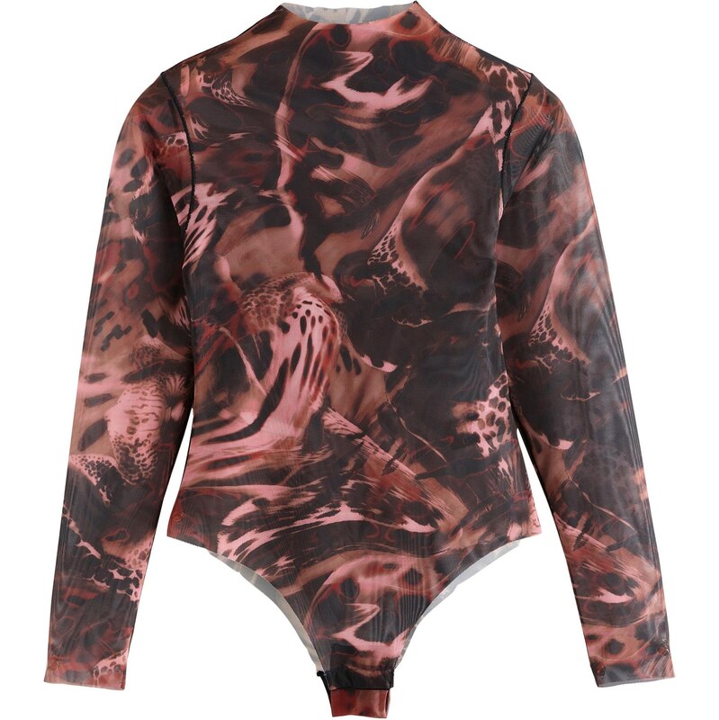 Next Košeľové body svetloružová / červená / čierna 65658815