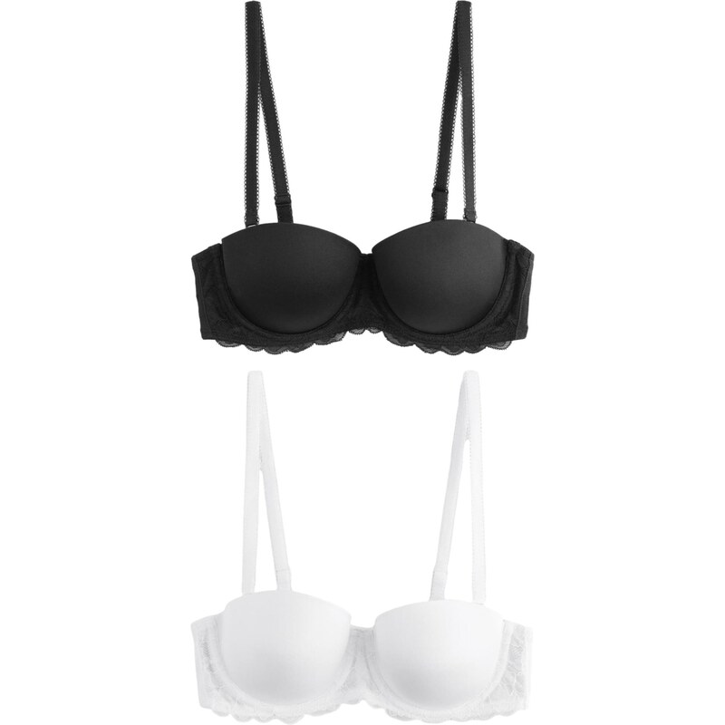 Next Podprsenka čierna / biela 65731406