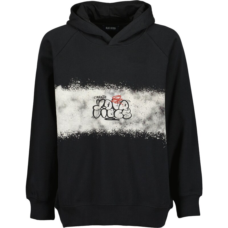 BLUE SEVEN Mikina svetlosivá / červená / čierna 65878598