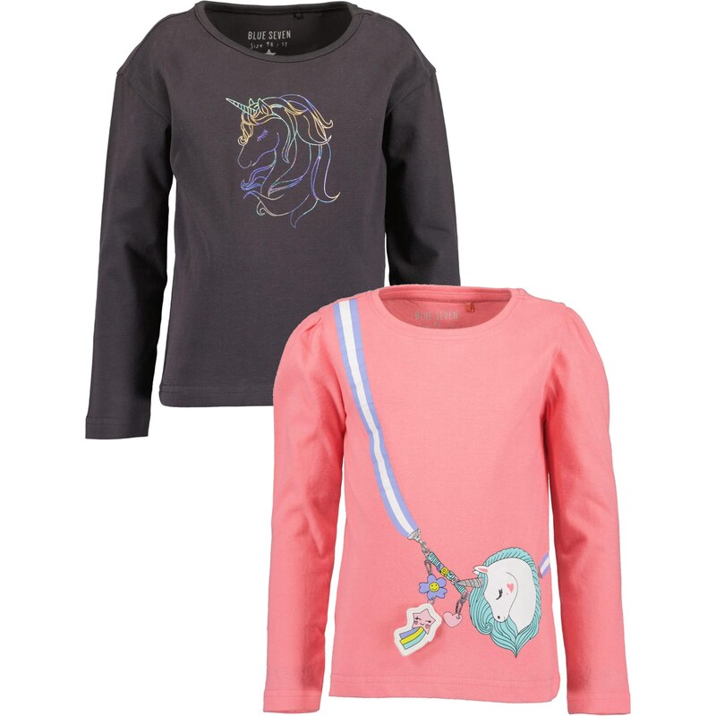 BLUE SEVEN Tričko svetlomodrá / antracitová / ružová / biela 65843764