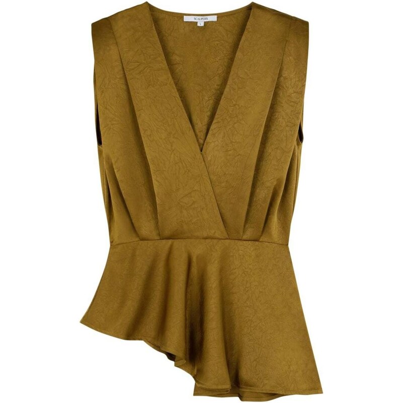 Scalpers Tričko tmavobéžová / horčicová 65885594