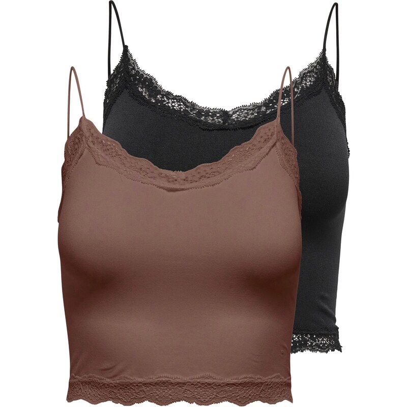 ONLY Tielko ONLVICKY hnedá / čierna 65663631