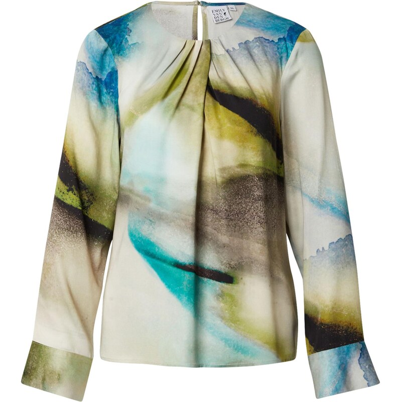 Emily Van Den Bergh Blúzka modrá / olivová / petrolejová / čierna 65892358