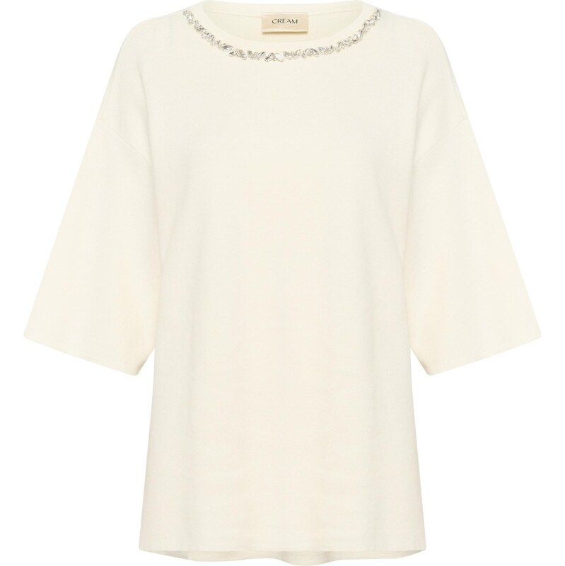 Cream Sveter priehľadná / vaječná škrupina 65921632