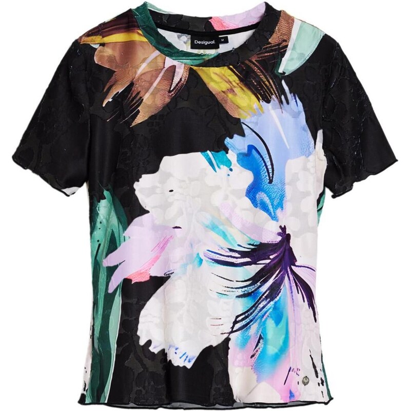 Desigual Tričko zmiešané farby / čierna 65656919