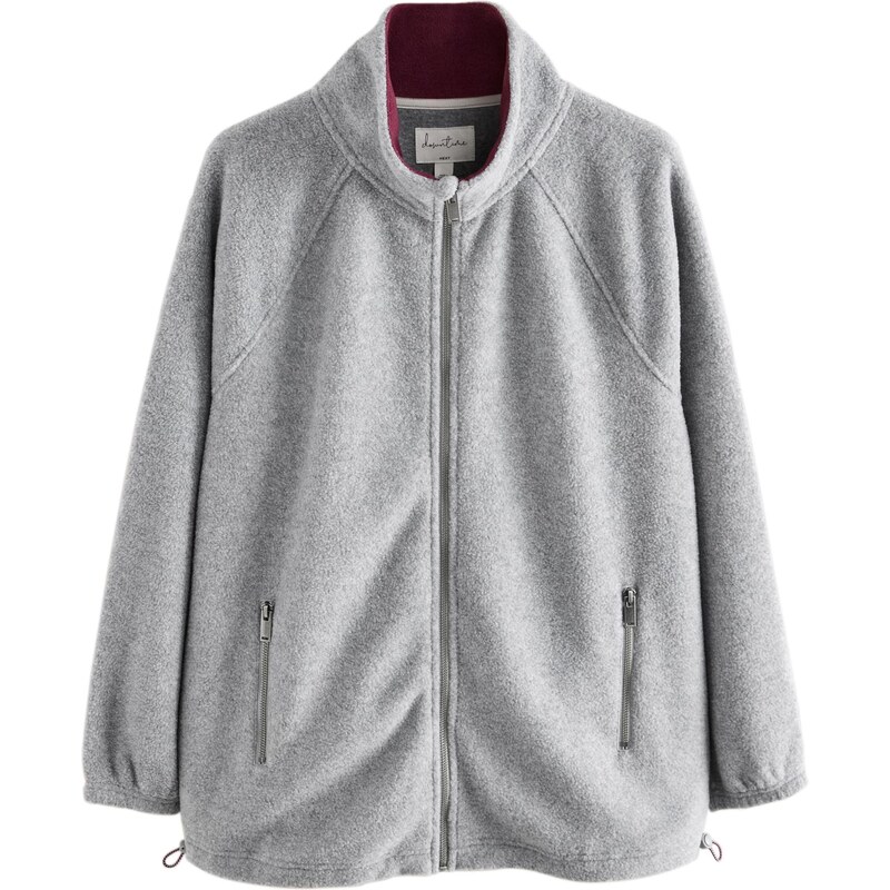 Next Flisová bunda sivá melírovaná 65922195