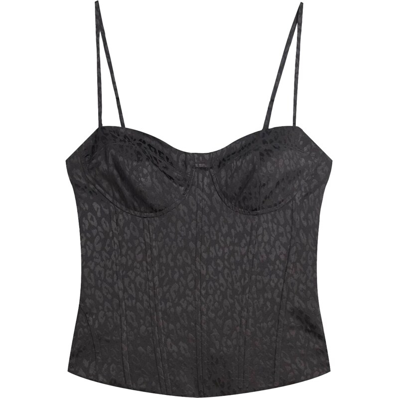 Bershka Top čierna 65892242