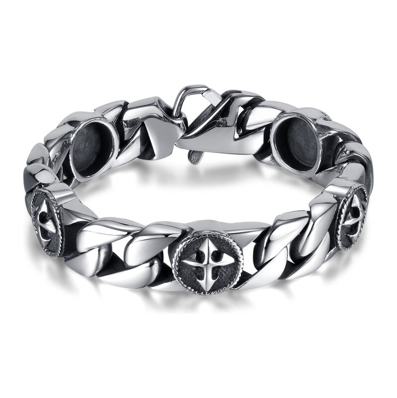 Impress Jewelry Náramok z chirurgickej ocele Knights Templar 65229440