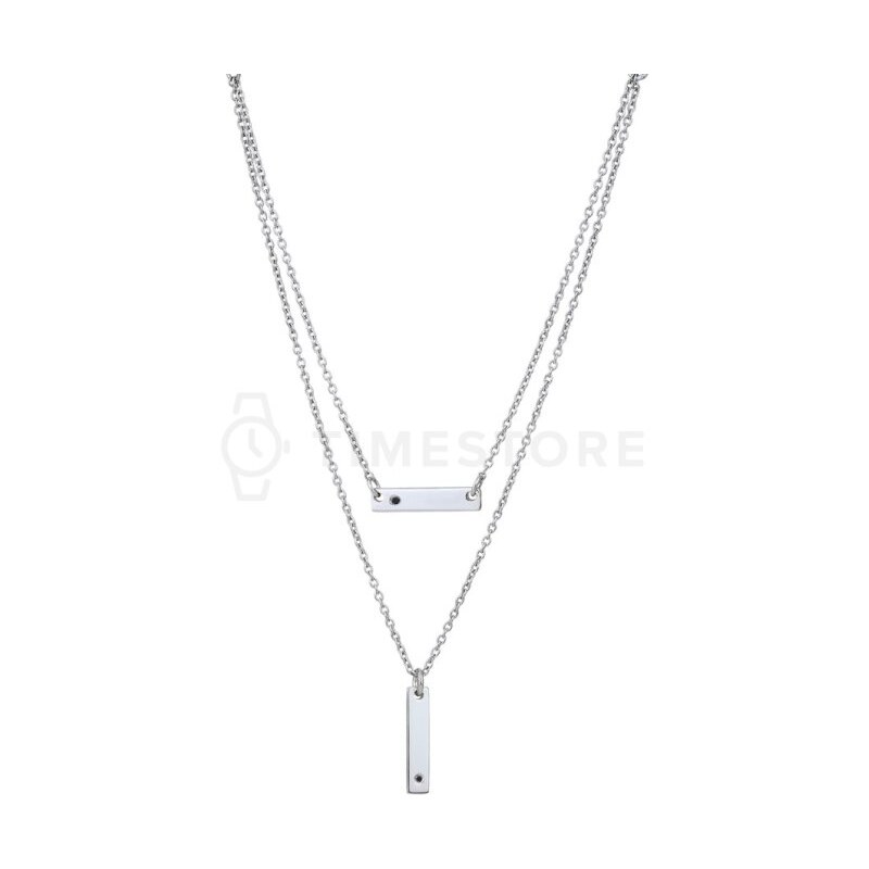 Dvojitý strieborný náhrdelník s diamantom TS-PN-0056 TS-PN-0056 65349788