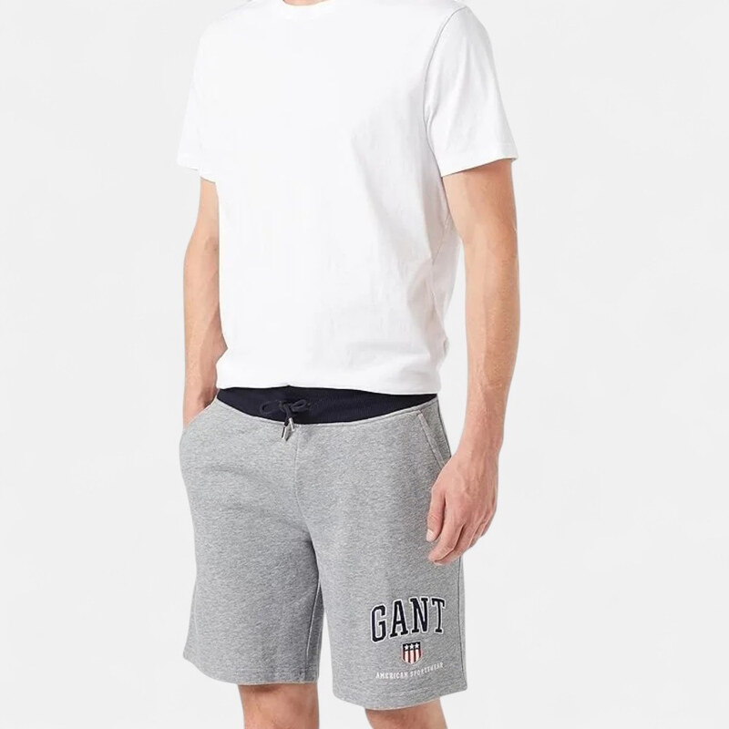 Pánské šedé teplákové kraťasy Gant M56393 65329452