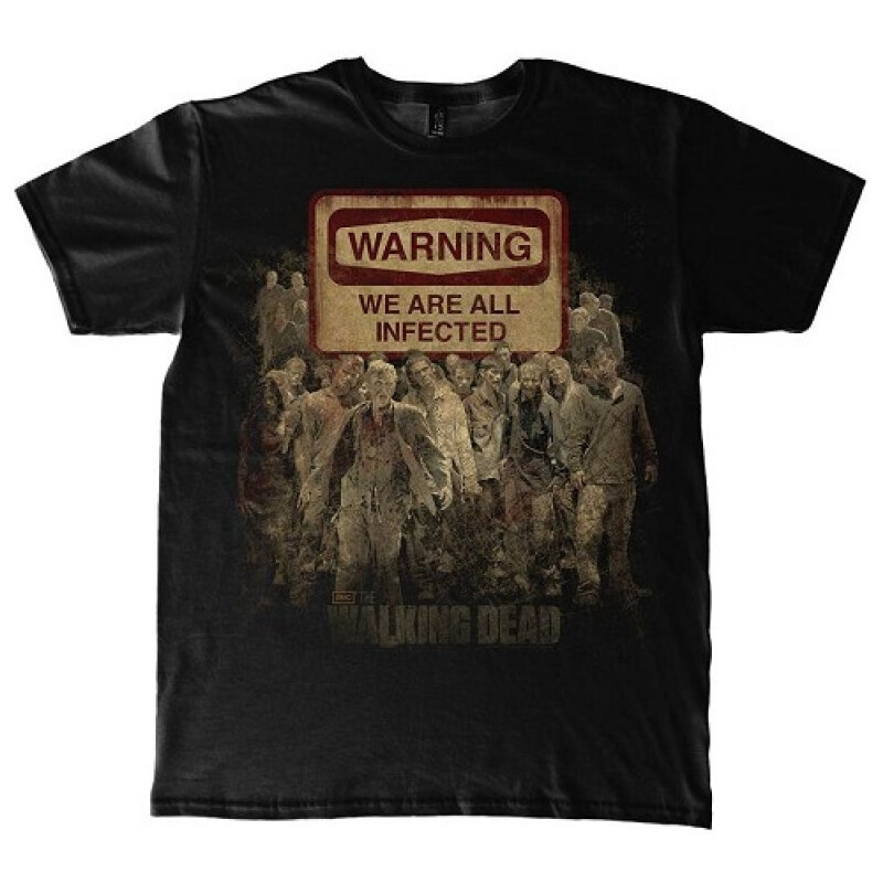 Gildan Walking Dead - Warning (tričko) 65329697
