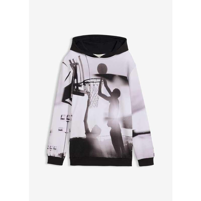 bonprix Mikina s kapucňou z mäkkého mixu bavlny, farba šedá 65336349