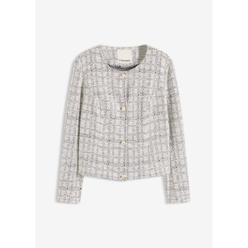 bonprix Kardigán buklé z bavlny, farba čierna 65348787