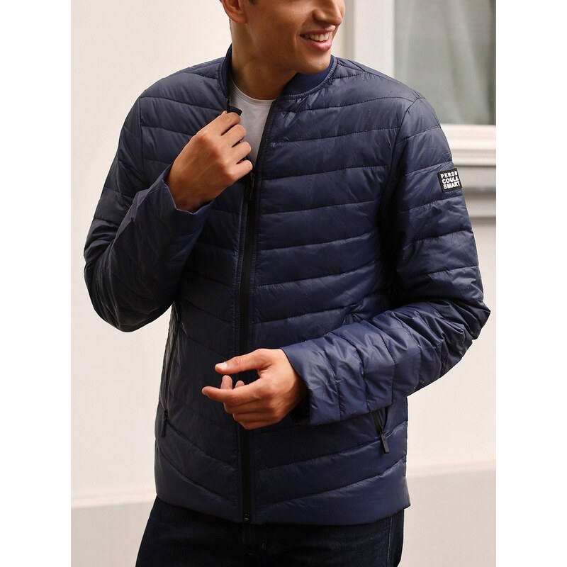 Perso Tmavomodrá pánska páperová prešívaná bunda PKH 919021 HX 65351092