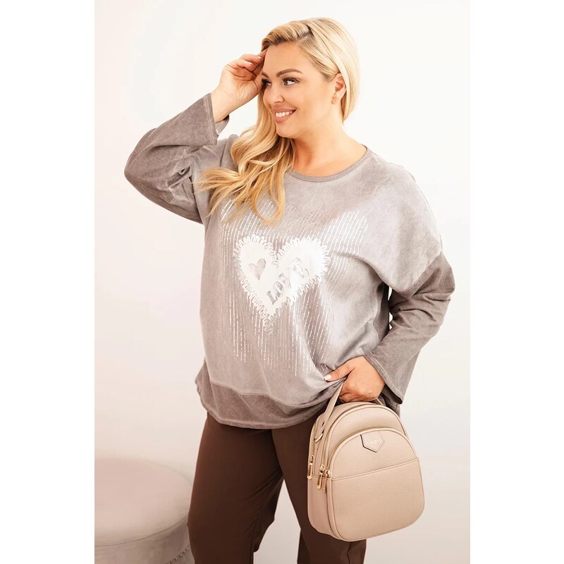 Kesi Dámska mikina Plus Size ART1507 s potlačou 65364895