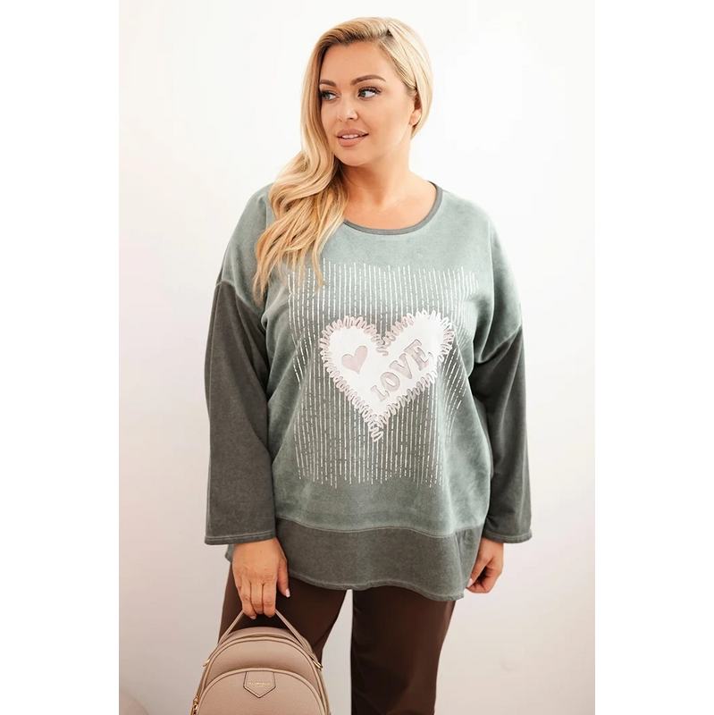 Kesi Dámska mikina Plus Size ART1507 s potlačou 67117718