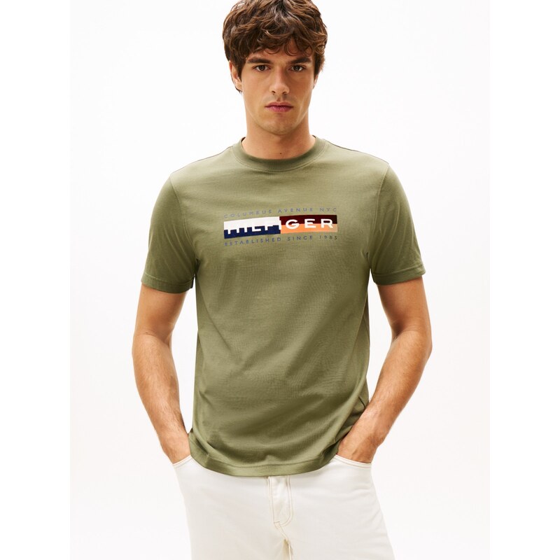 Tommy Hilfiger Colour Block Graphic Tee GRN 65353017