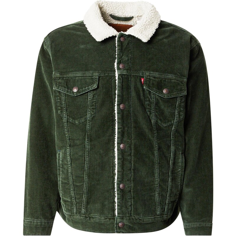 LEVIS Prechodná bunda Relaxed Fit Sherpa Trucker Jacket jedľová 65353214