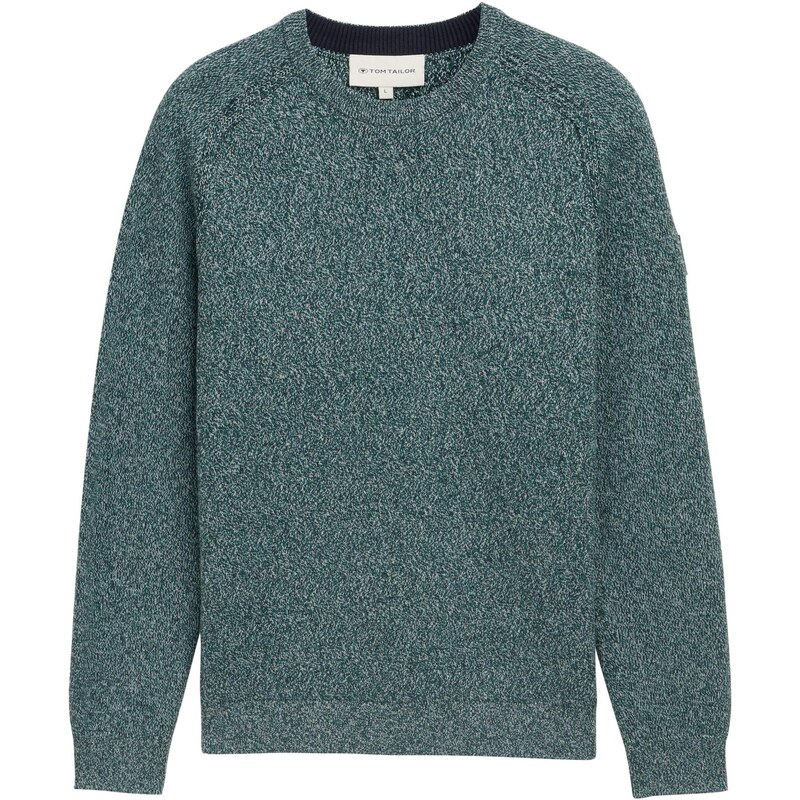 TOM TAILOR Sveter zelená melírovaná 65475015