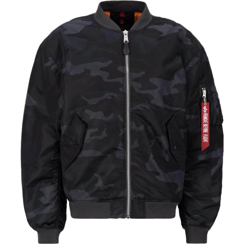 ALPHA INDUSTRIES Zimná bunda MA-1 CS sivá / červená / čierna 65809591