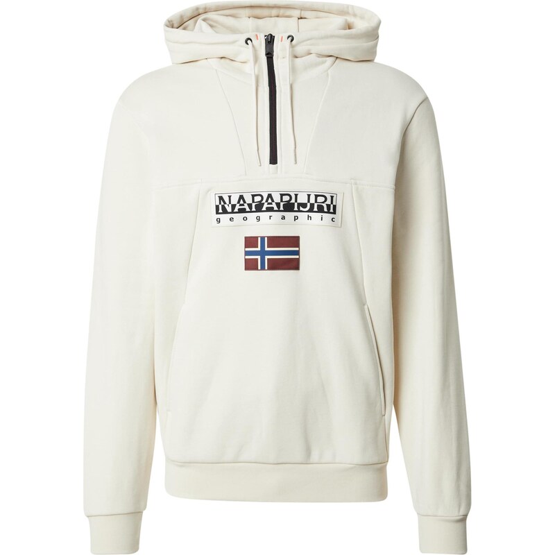 NAPAPIJRI Mikina Burgee Hzh 2.0 nebielená / tmavočervená / čierna 65608903