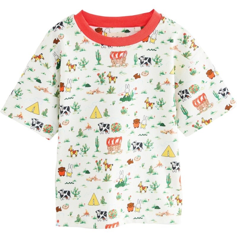 Next Tričko zelená / svetlozelená / oranžová / čierna 65889154