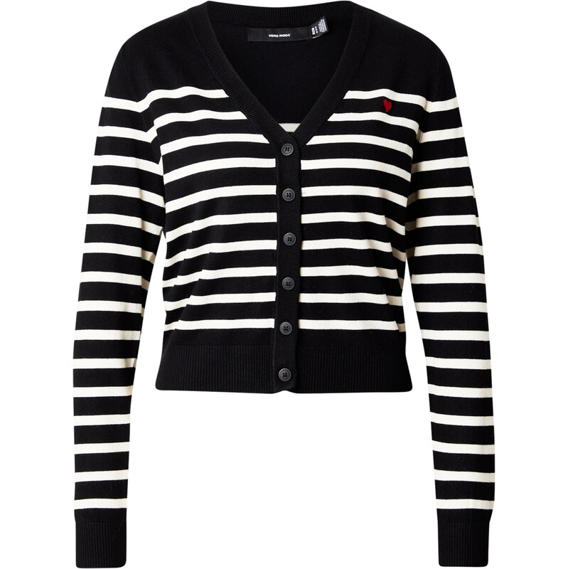 VERO MODA Kardigán VMDORY čierna / biela 65707720