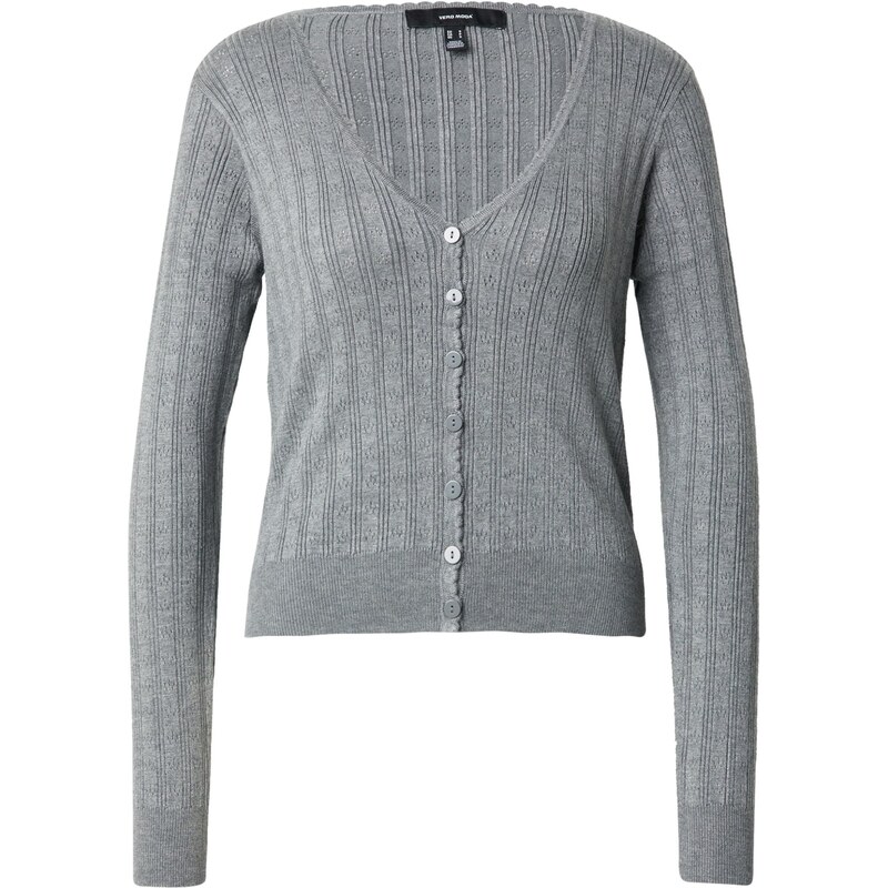 VERO MODA Kardigán VMWILLOW sivá melírovaná 65707834