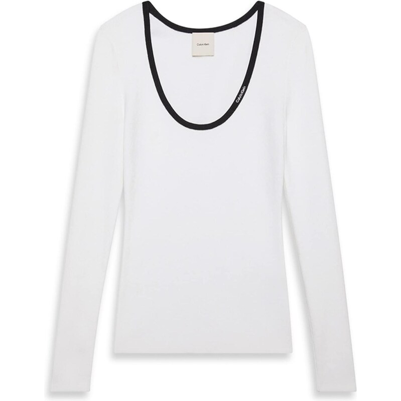 Calvin Klein Jeans Sveter čierna / biela 65663860