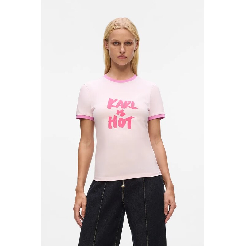 Bavlnené tričko Karl Lagerfeld Karl Lagerfeld x Paris Hilton 65359054