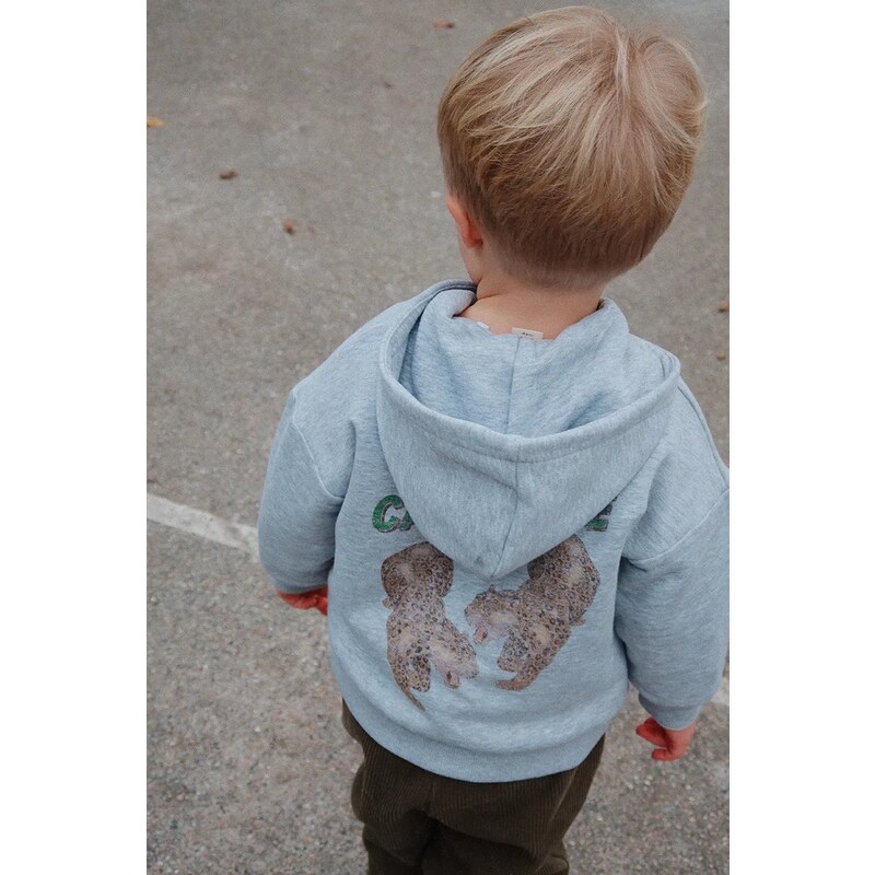 Detská bavlnená mikina Konges Sløjd LOU SWEAT ZIP HOOD OCS 65376949