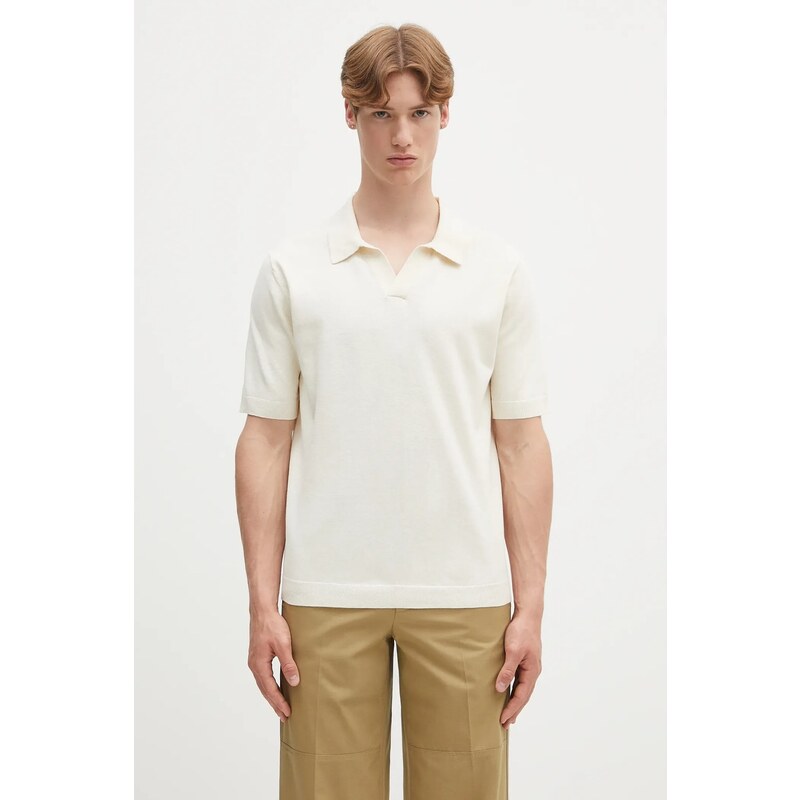 Ľanové polo Norse Projects Leif Cotton Linen Polo 65361438