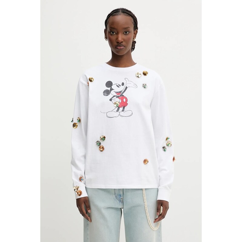Bavlnené tričko s dlhým rukávom Coperni x Disney Mickey Long-Sleeved 66513913