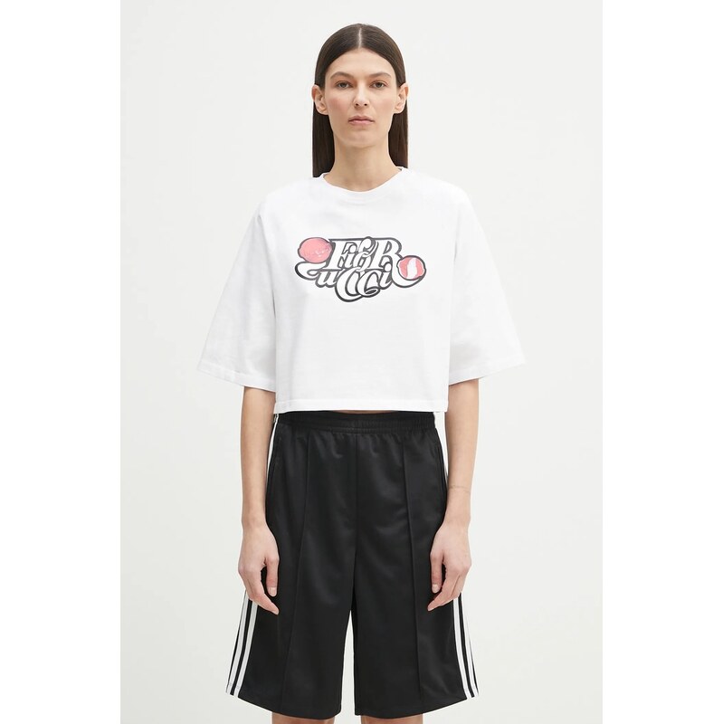 Bavlnené tričko Fiorucci Curly Lollipop Logo Cropped Padded 65361617