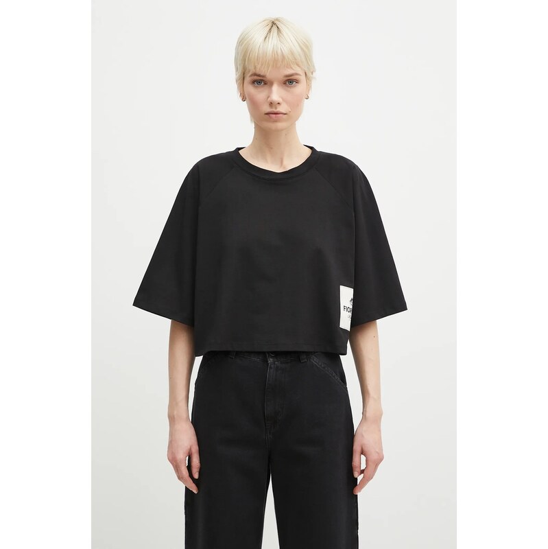 Bavlnené tričko Fiorucci Logo Label Cropped Padded 65361616