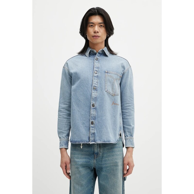 Rifľová košeľa Fiorucci Open Back Embroidered Denim 65361658