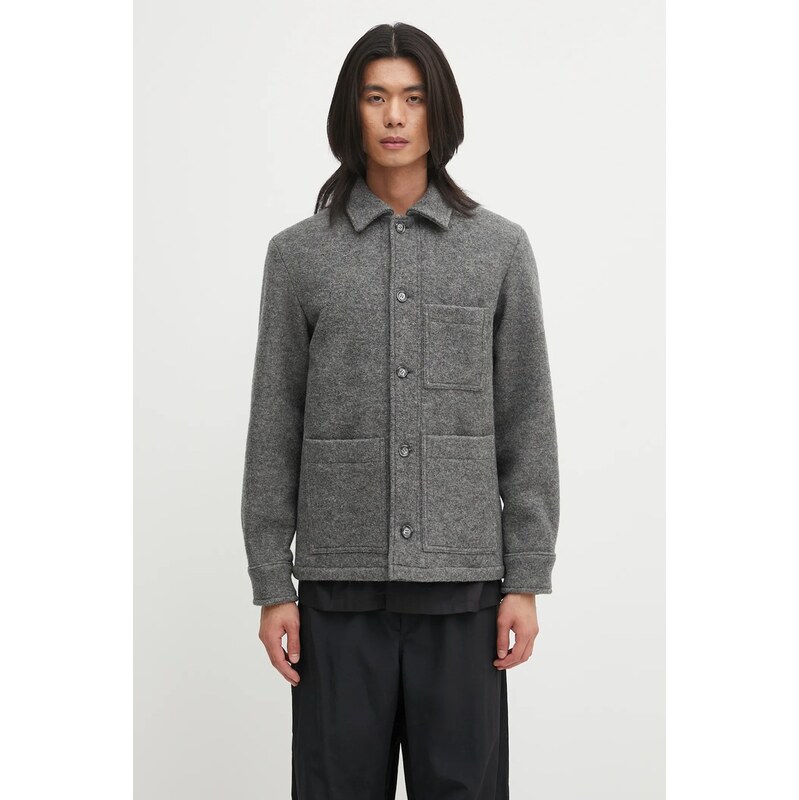 Vlnená bunda A.P.C. veste emile logo 65361497