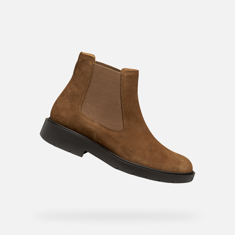 Brown womens ankle boots Geox Spherica EC1 - Womens 65362252